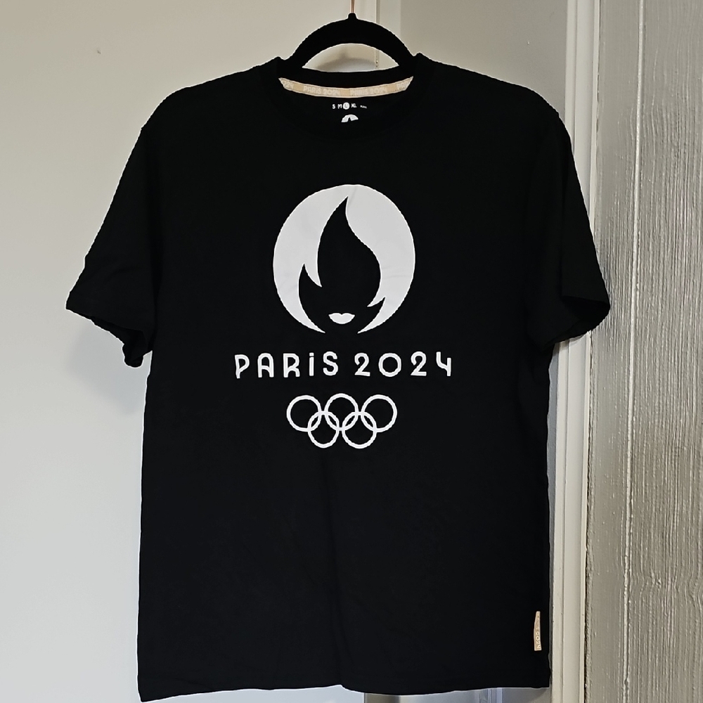 Paris 2024 Olympics Logo T-shirt Black Large